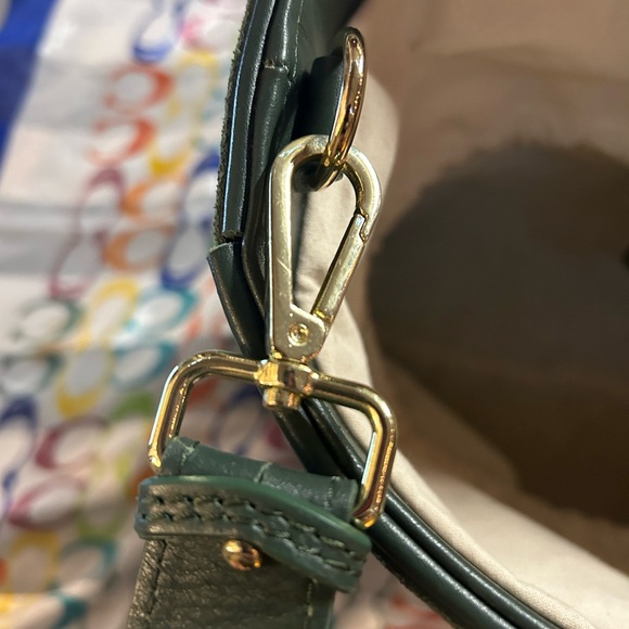 VIOLA CASTELLANI ITALIAN LEATHER SHOULDER/CROSSBODY BAG FOREST GREEN - Picture 3 of 7